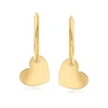 Ross-simons Italian 14kt Yellow Gold Endless Hoop Earrings With Removable Heart Charms In Yellow