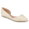 Journee Collection Ester Womens Faux Suede Slip On D'orsay In Brown