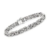 Ross-simons Sterling Silver Byzantine Bracelet With Magnetic Clasp In Silver