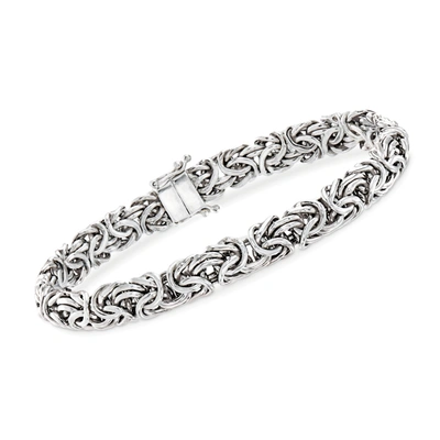 ROSS-SIMONS STERLING SILVER BYZANTINE BRACELET WITH MAGNETIC CLASP