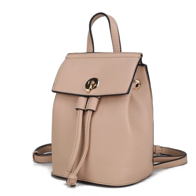 Mkf Collection By Mia K Serafina Vegan Leather Women's Backpack In Beige