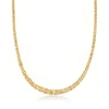 Ross-simons 14kt Yellow Gold Graduated Byzantine Necklace In White