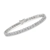 Ross-simons Diamond Double-row Bracelet In Sterling Silver In Silver