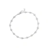 Ross-simons Diamond Station Anklet In Sterling Silver In Silver