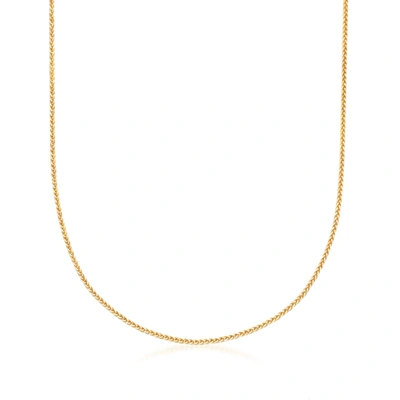 Ross-simons 1mm 14kt Yellow Gold Adjustable Wheat Chain Necklace