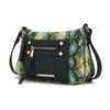 Mkf Collection By Mia K Essie Snake Embossed Vegan Leather Crossbody In Green
