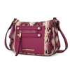 Mkf Collection By Mia K Essie Snake Embossed Vegan Leather Crossbody In Pink