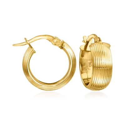 Ross-simons Italian 14kt Yellow Gold Huggie Hoop Earrings