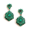 Sohi Green Color Green Stone Designer Drop Earrings For Women's In Green