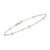 Ross-simons Bezel-set Diamond Station Bracelet In 14kt Yellow Gold In Silver