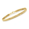 Ross-simons Italian 18kt Yellow Gold Cuban-link Bracelet In Gold