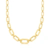 Ross-simons Italian 18kt Yellow Gold Paper Clip Link Necklace In Gold