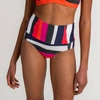 KRIMSON KLOVER NOKONI REVERSIBLE BIKINI BOTTOM IN PRISM STRIPE