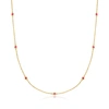 CANARIA FINE JEWELRY CANARIA RUBY STATION NECKLACE IN 10KT YELLOW GOLD