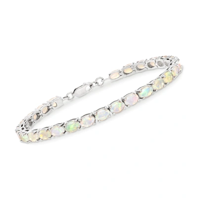 Ross-simons Ethiopian Opal Tennis Bracelet In Sterling Silver In White