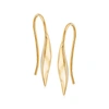 Ross-simons Italian 14kt Yellow Gold Curved Drop Earrings In Yellow