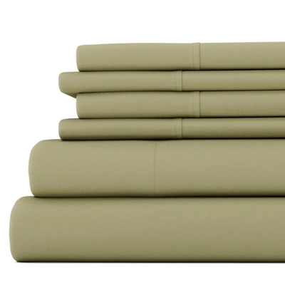 Ienjoy Home Vibrant Colors 6-piece Sheet Set Ultra Soft Microfiber Bedding, Twin - Clay