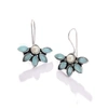 Sohi Blue Color Silver Plated Designer Stone Drop Earring In Blue