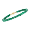 ROSS-SIMONS EMERALD BEAD BRACELET WITH 14KT YELLOW GOLD MAGNETIC CLASP