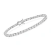 Ross-simons Cz Tennis Bracelet In Sterling Silver In Silver