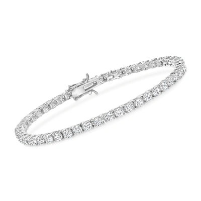 Ross-simons Cz Tennis Bracelet In Sterling Silver