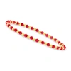 Canaria Fine Jewelry Canaria Ruby Bead Stretch Bracelet With 10kt Yellow Gold In Red