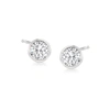 Rs Pure By Ross-simons Bezel-set Diamond Stud Earrings In Sterling Silver In Silver