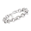 Ross-simons Italian Sterling Silver Rolo Link Chain Bracelet In Silver