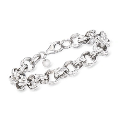 Ross-simons Italian Sterling Silver Rolo Link Chain Bracelet