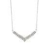 Ross-simons Diamond Chevron Necklace In Sterling Silver In Silver