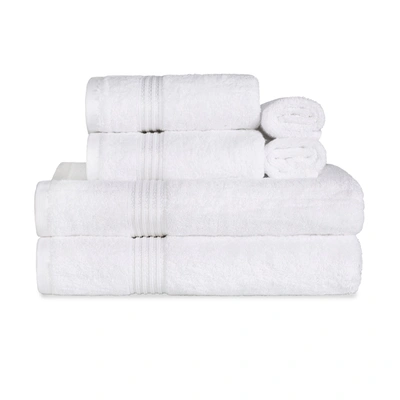 Superior Egyptian Cotton 600 Gsm, 6-piece Towel Set, 2 Bath 2 Hand, 2 Face In Yellow