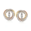 Ross-simons Diamond Swirl Earring Jackets In Tri-colored Sterling Silver In Silver