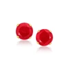 CANARIA FINE JEWELRY CANARIA RUBY MARTINI STUD EARRINGS IN 10KT YELLOW GOLD