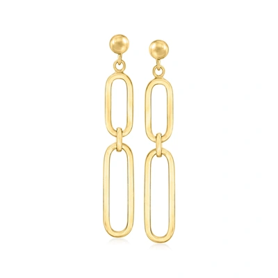 Canaria Fine Jewelry Canaria 10kt Yellow Gold Double Paper Clip Link Drop Earrings