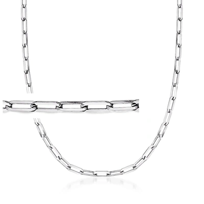 Ross-simons Italian Polished Sterling Silver Paper Clip Link Necklace