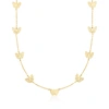 Rs Pure By Ross-simons Italian 14kt Yellow Gold Butterfly Station Necklace In Gold