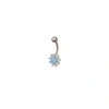 Lovisa Titanium Blue Iridescent Flower Belly Bar In Blue