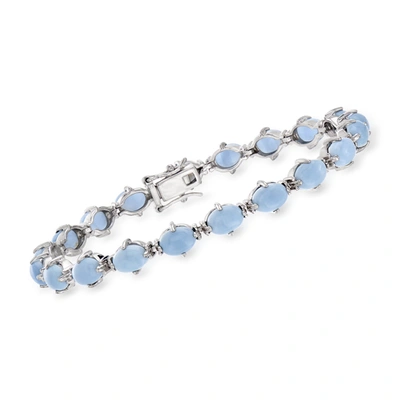 Ross-simons Blue Opal Tennis Bracelet In Sterling Silver