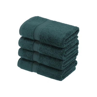 Superior Egyptian Cotton Hotel Quality  4-piece Hand Towel Set In Blue