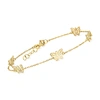 Rs Pure By Ross-simons Italian 14kt Yellow Gold Butterfly Station Bracelet In Gold