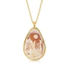 ROSS-SIMONS ITALIAN VENICE ORANGE SHELL CAMEO PENDANT NECKLACE IN 18KT GOLD OVER STERLING SILVER