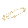 Rs Pure By Ross-simons Italian 14kt Yellow Gold Flower Station Bracelet In Gold