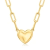 CANARIA FINE JEWELRY CANARIA 10KT YELLOW GOLD PAPER CLIP LINK HEART NECKLACE