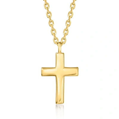 Rs Pure By Ross-simons 14kt Yellow Gold Cross Necklace