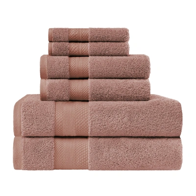 Superior Turkish Cotton Assorted  6-piece Towel Set In Pink