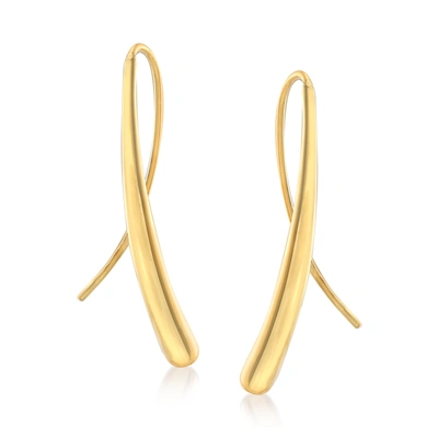 Ross-simons 14kt Yellow Gold Long Teardrop Earrings