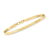 Rs Pure Ross-simons 3mm 14kt Yellow Gold Herringbone Bracelet In Gold