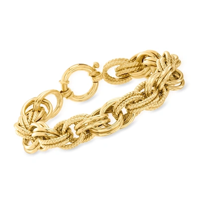 Ross-simons 18kt Gold Over Sterling Multi-oval Link Bracelet