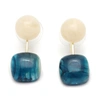 Sohi Blue Color Silver Plated Designer Stone Stud For Women's In Blue