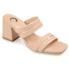 Journee Collection Natia Strappy Block Heel Sandal In Multi